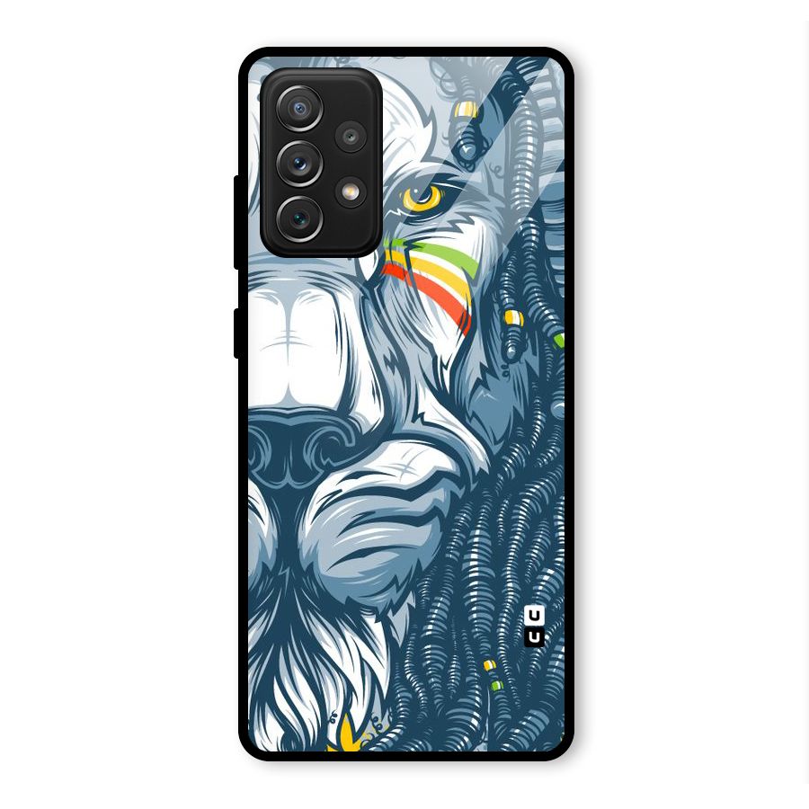Lionic Face Glass Back Case for Galaxy A72