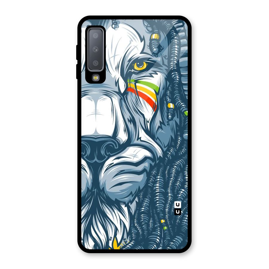 Lionic Face Glass Back Case for Galaxy A7 (2018)