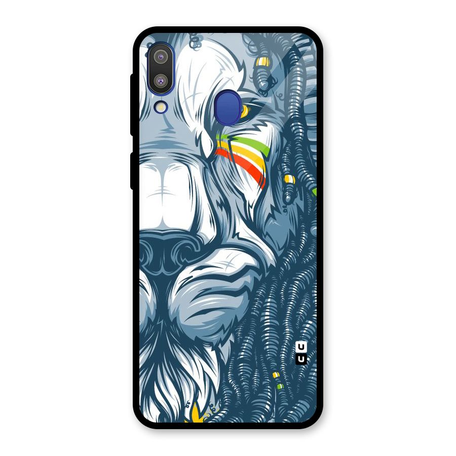 Lionic Face Glass Back Case for Galaxy M20