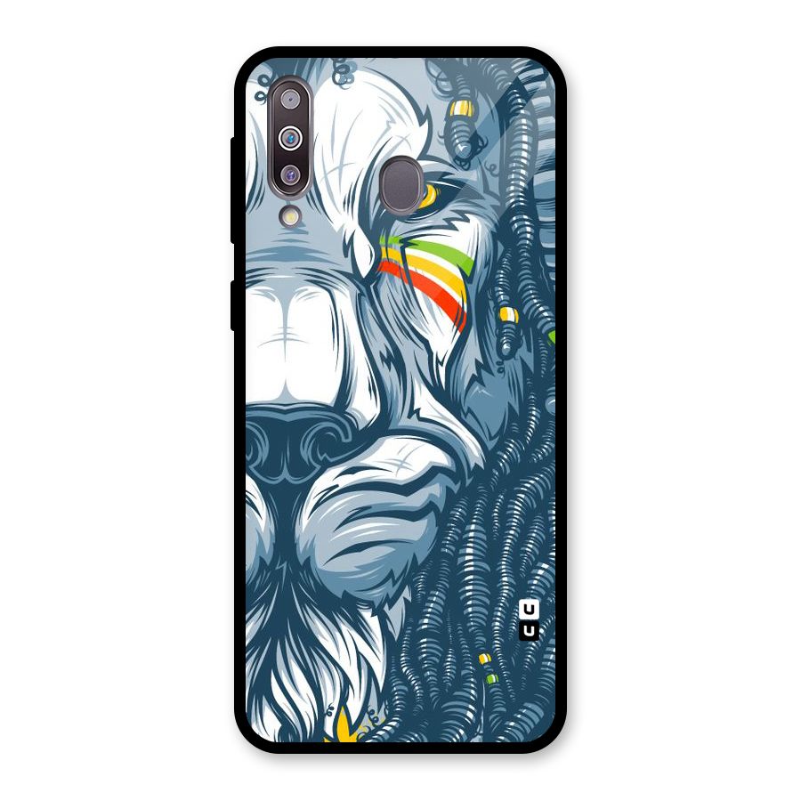 Lionic Face Glass Back Case for Galaxy M30