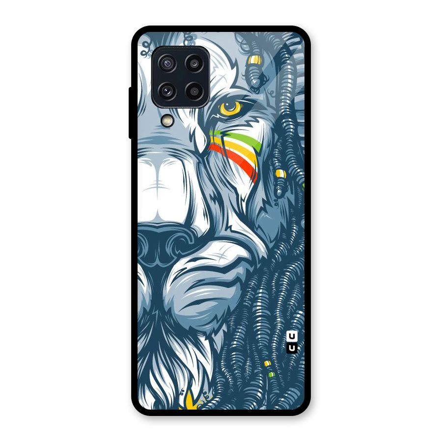 Lionic Face Glass Back Case for Galaxy M32