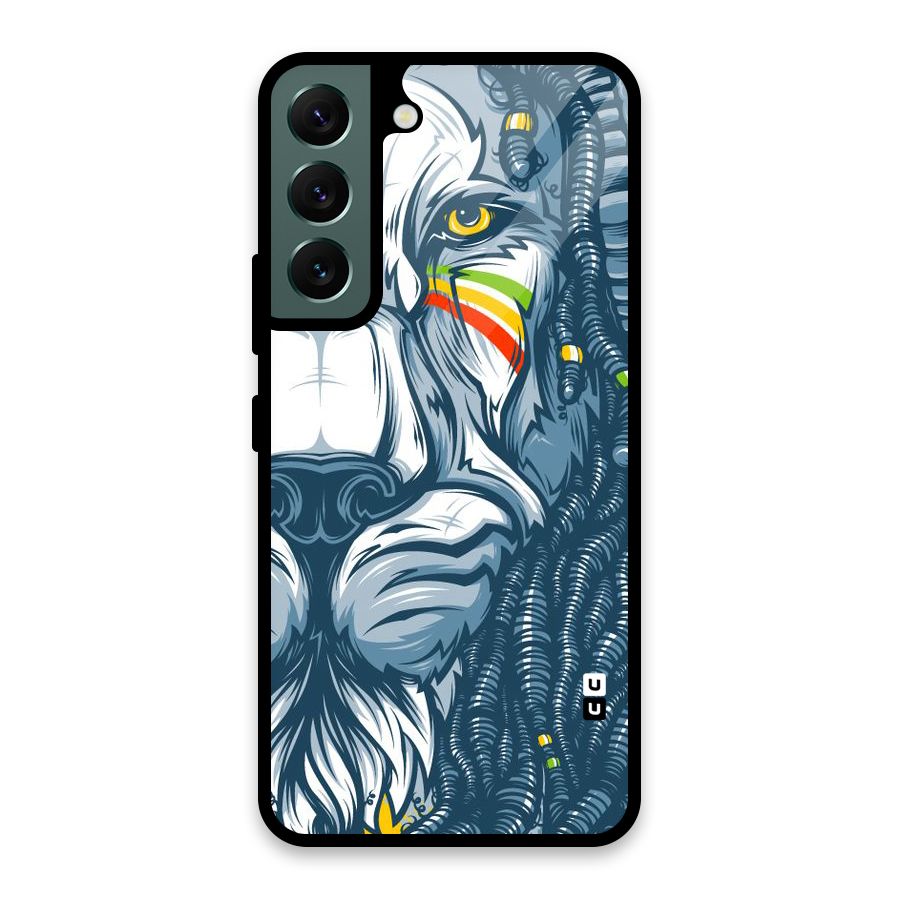 Lionic Face Glass Back Case for Galaxy S22 5G
