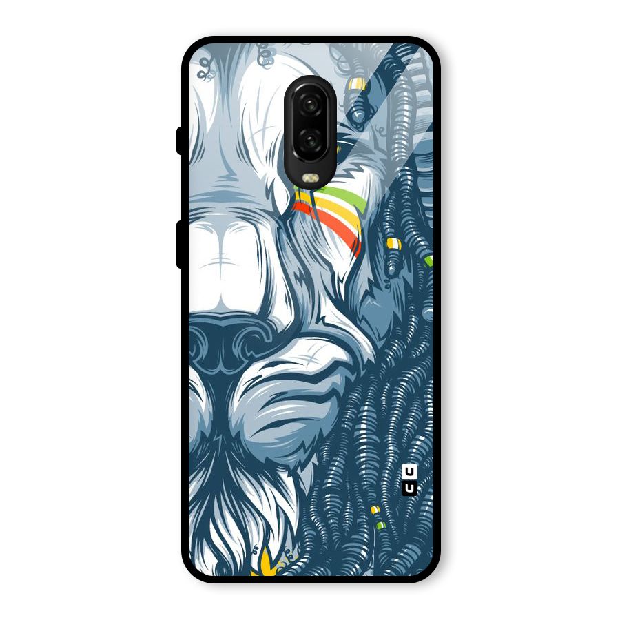 Lionic Face Glass Back Case for OnePlus 6T