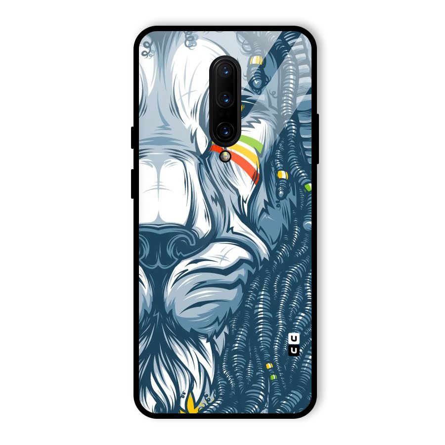 Lionic Face Glass Back Case for OnePlus 7 Pro