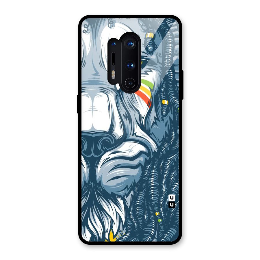 Lionic Face Glass Back Case for OnePlus 8 Pro