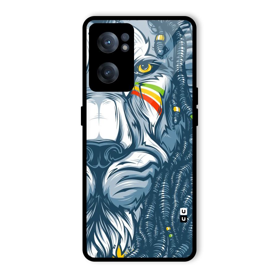 Lionic Face Glass Back Case for OnePlus Nord CE 2 5G