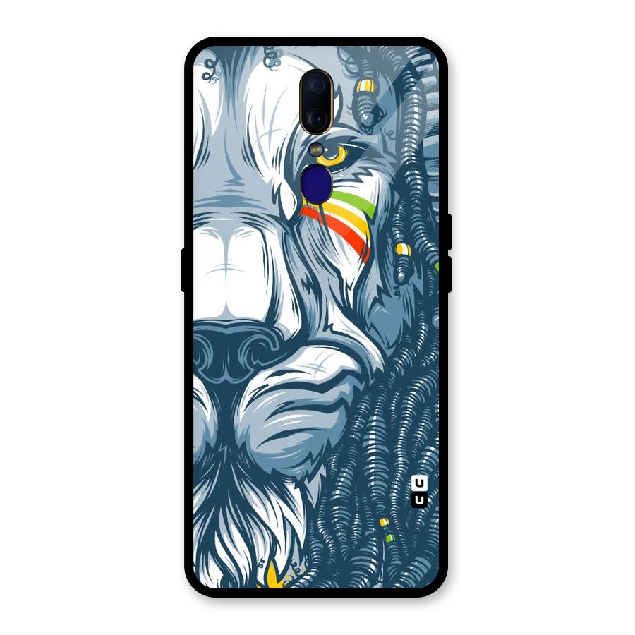 Lionic Face Glass Back Case for Oppo F11