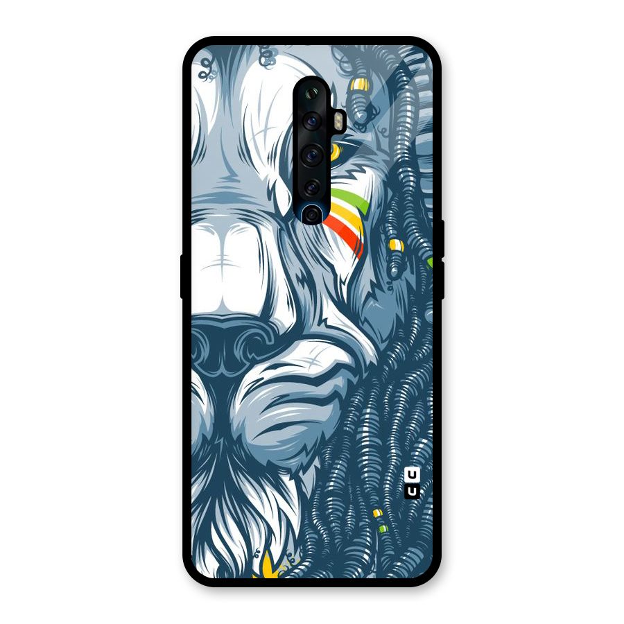 Lionic Face Glass Back Case for Oppo Reno2 F