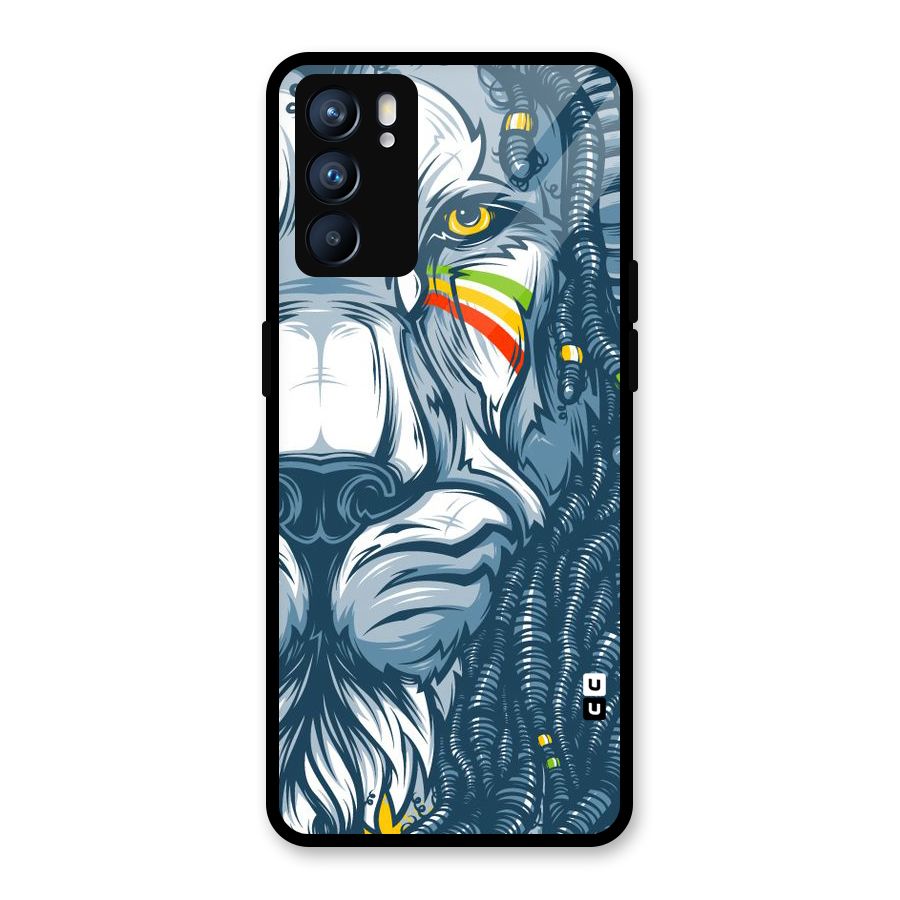 Lionic Face Glass Back Case for Oppo Reno6 5G