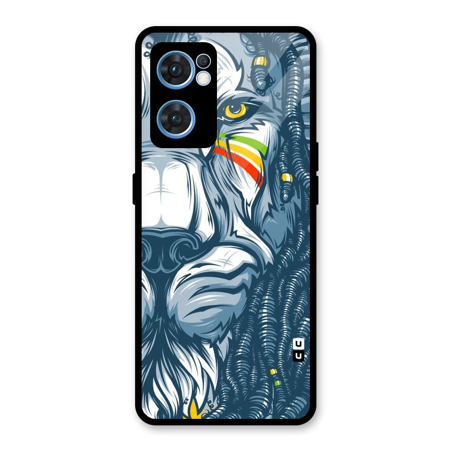 Lionic Face Glass Back Case for Oppo Reno7 5G