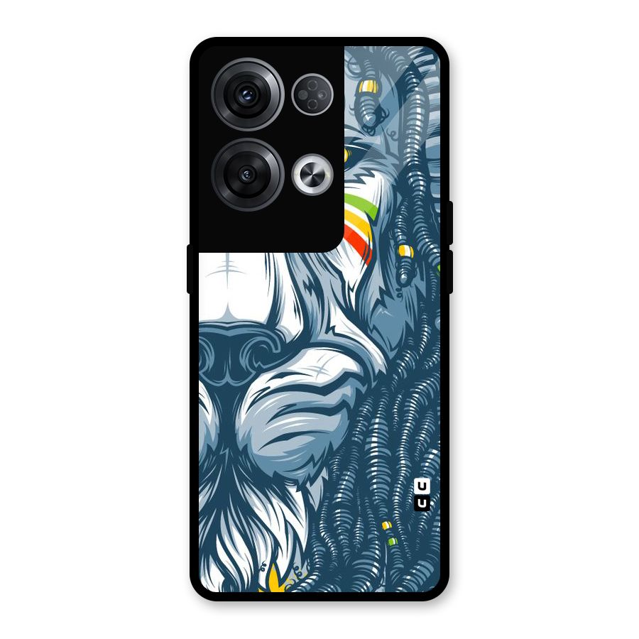 Lionic Face Glass Back Case for Oppo Reno8 Pro 5G