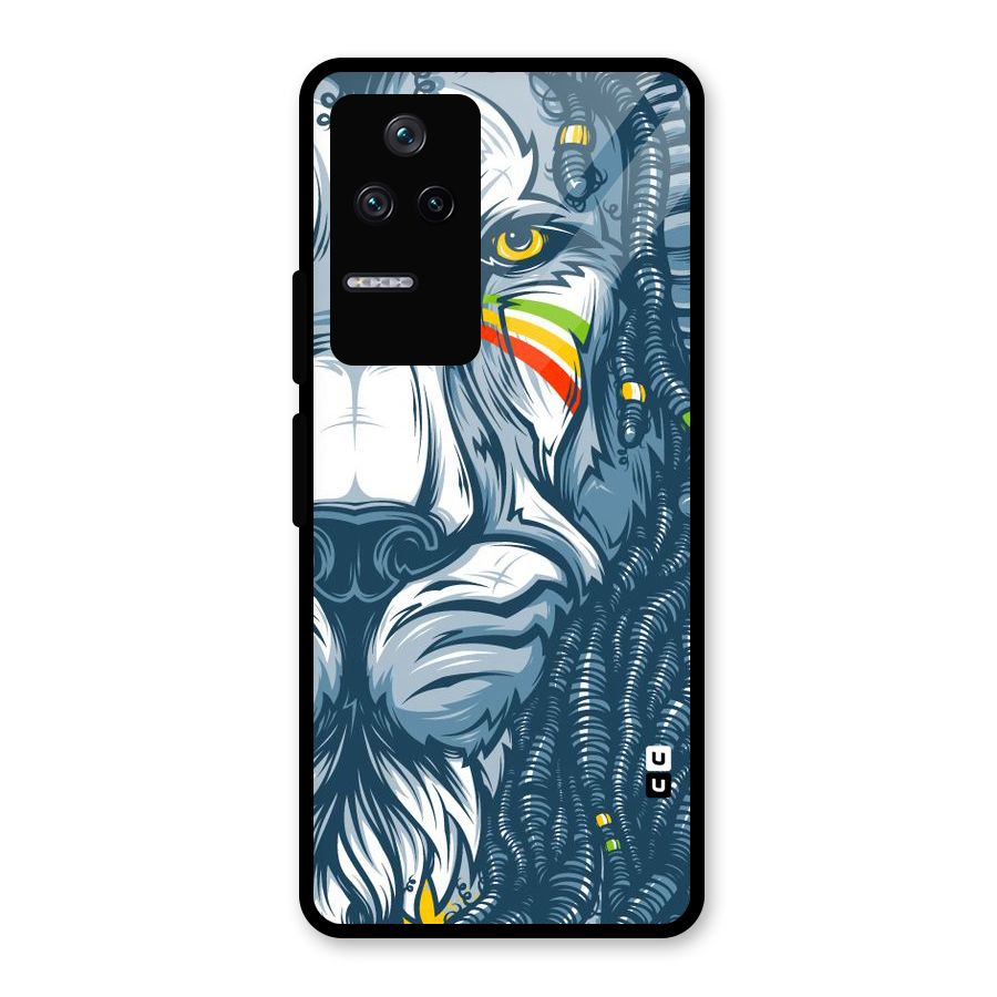 Lionic Face Glass Back Case for Poco F4 5G