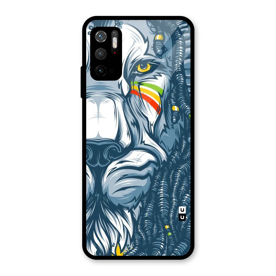 Lionic Face Glass Back Case for Poco M3 Pro 5G