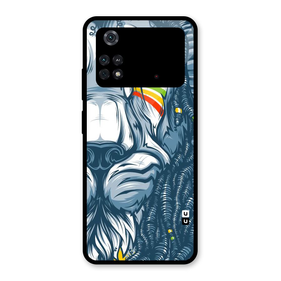 Lionic Face Glass Back Case for Poco M4 Pro 4G