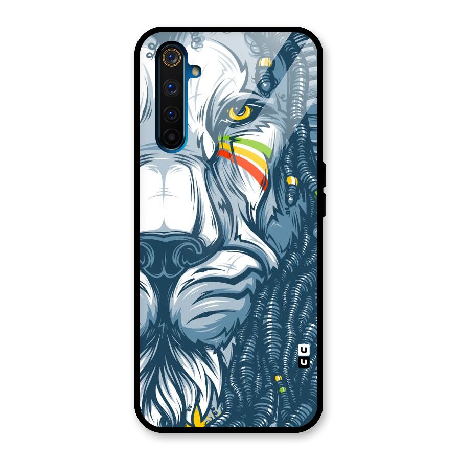 Lionic Face Glass Back Case for Realme 6 Pro