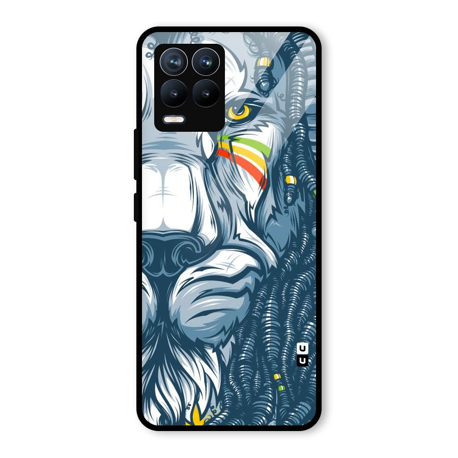 Lionic Face Glass Back Case for Realme 8