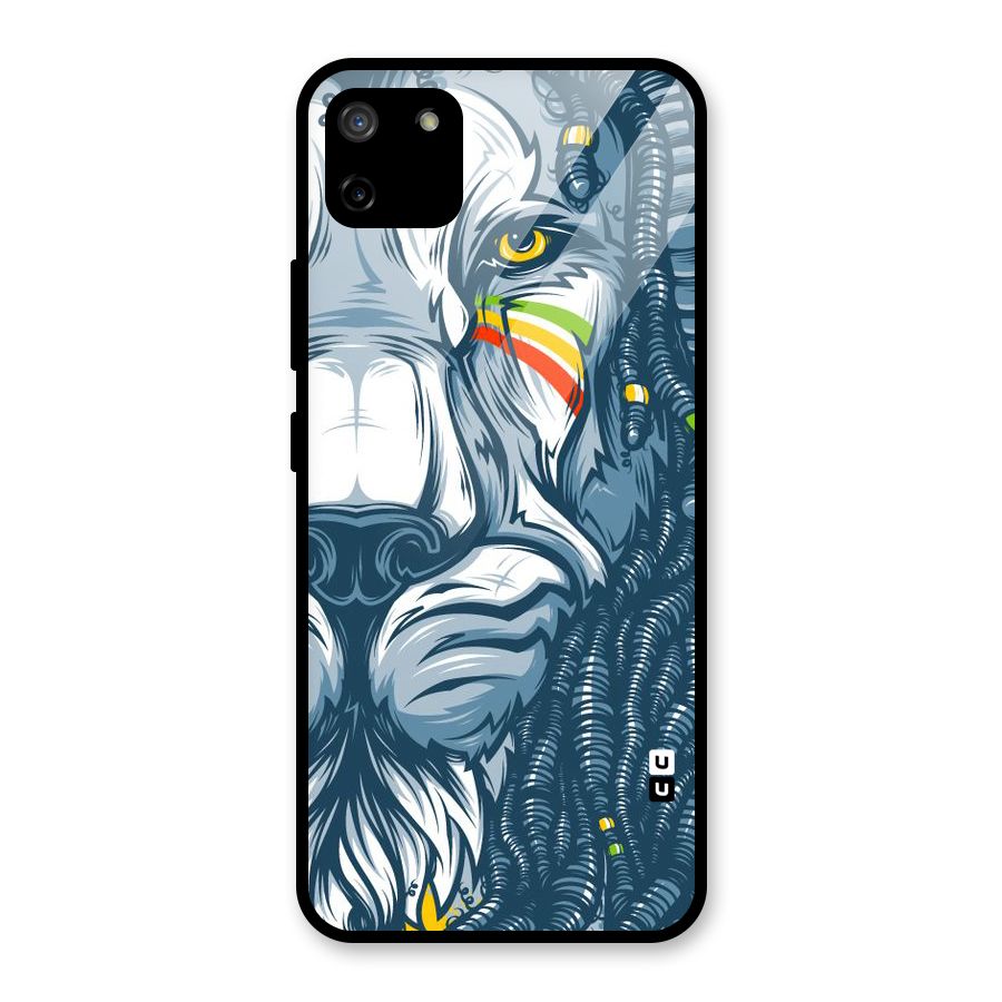 Lionic Face Glass Back Case for Realme C11