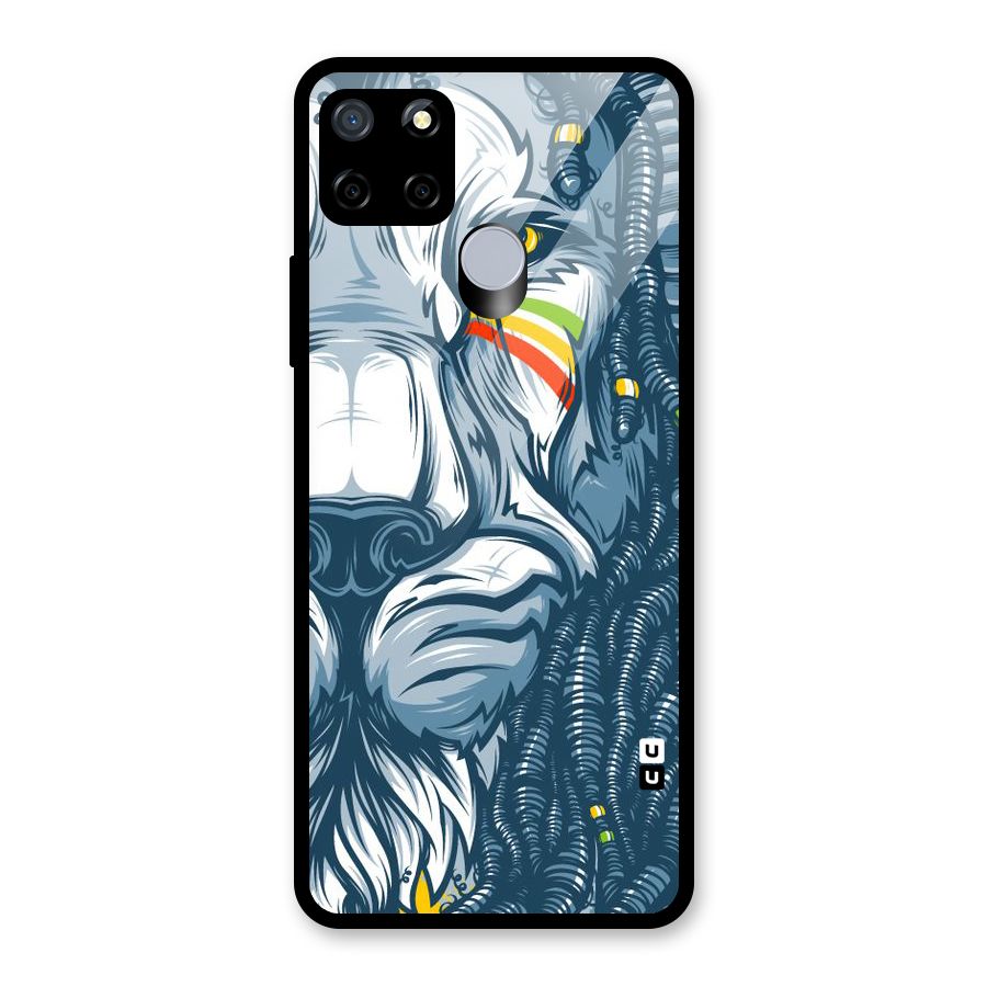 Lionic Face Glass Back Case for Realme Narzo 20