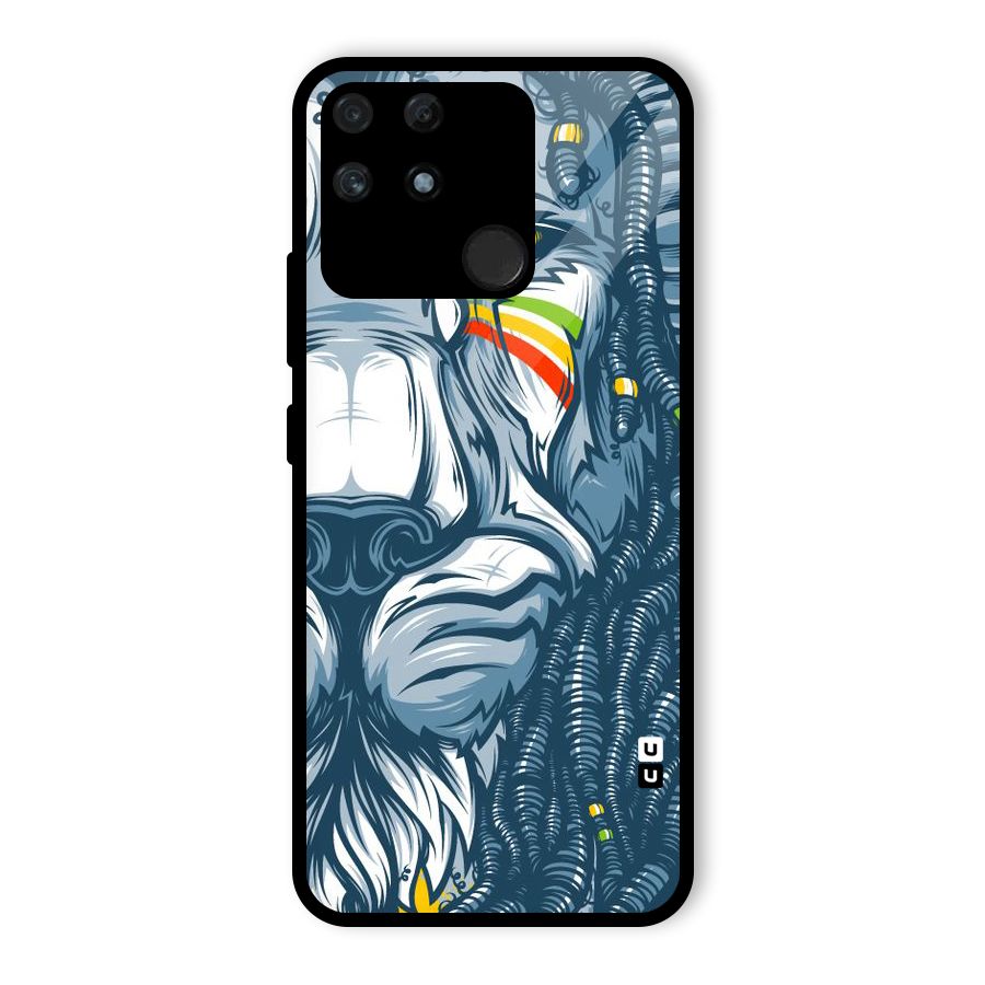 Lionic Face Glass Back Case for Realme Narzo 50A