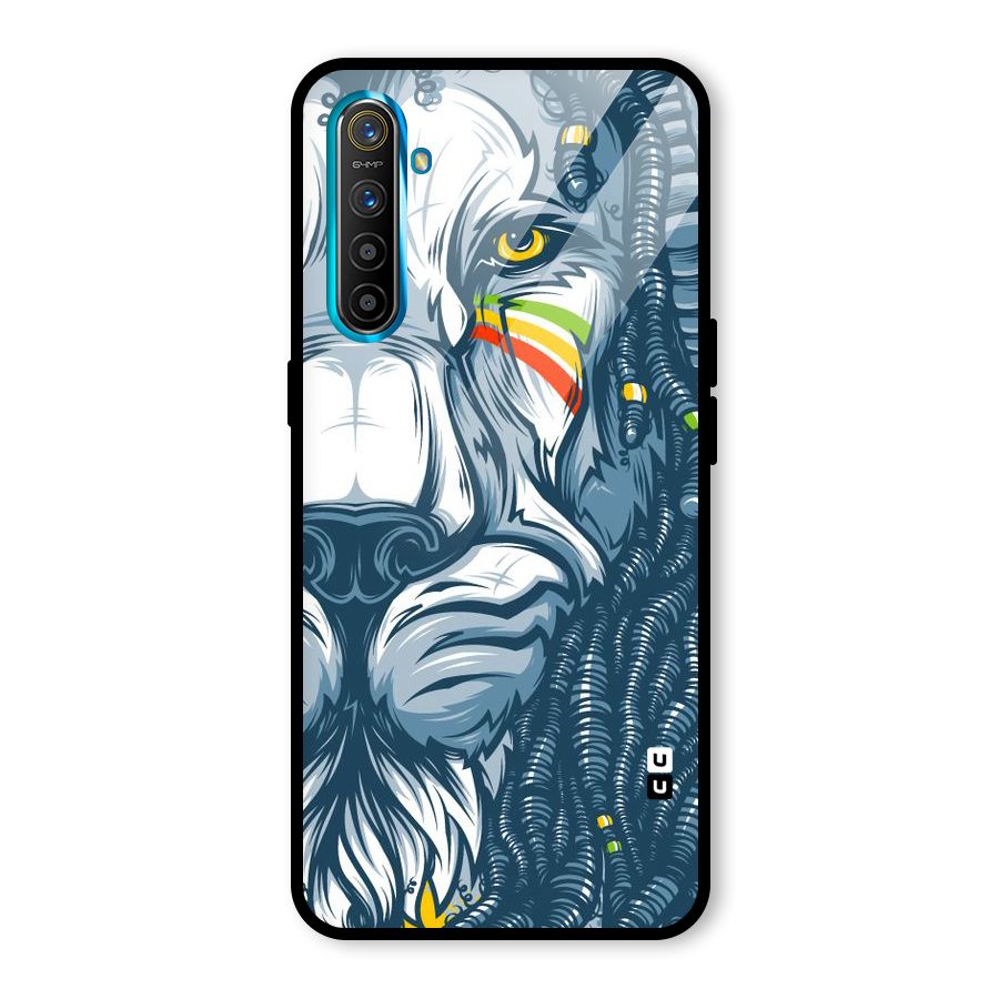 Lionic Face Glass Back Case for Realme X2