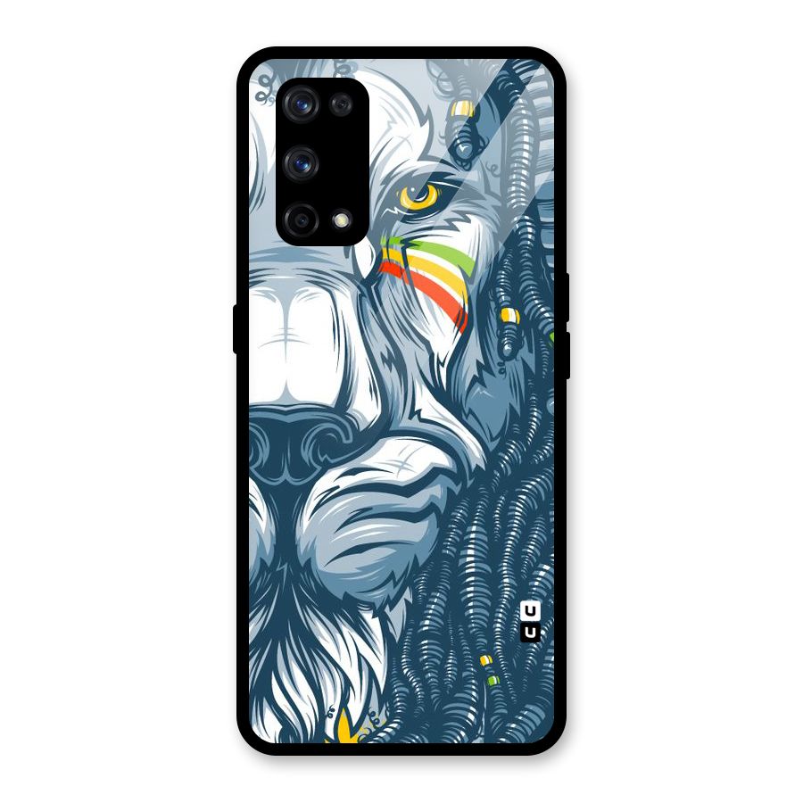 Lionic Face Glass Back Case for Realme X7 Pro