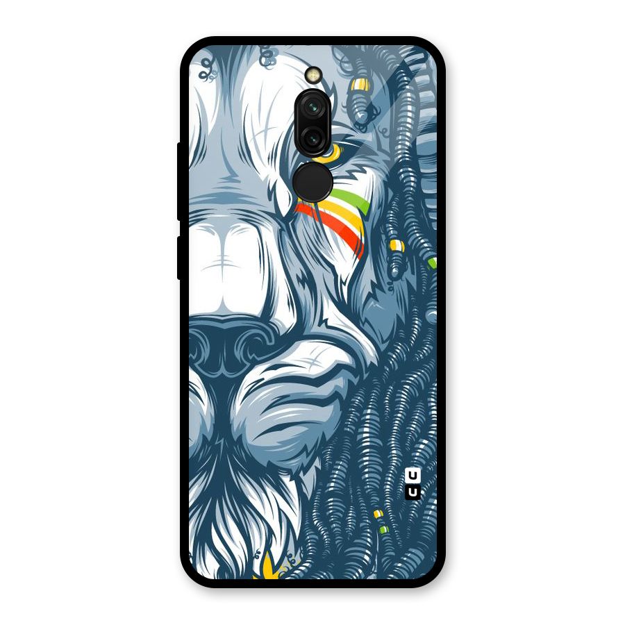 Lionic Face Glass Back Case for Redmi 8