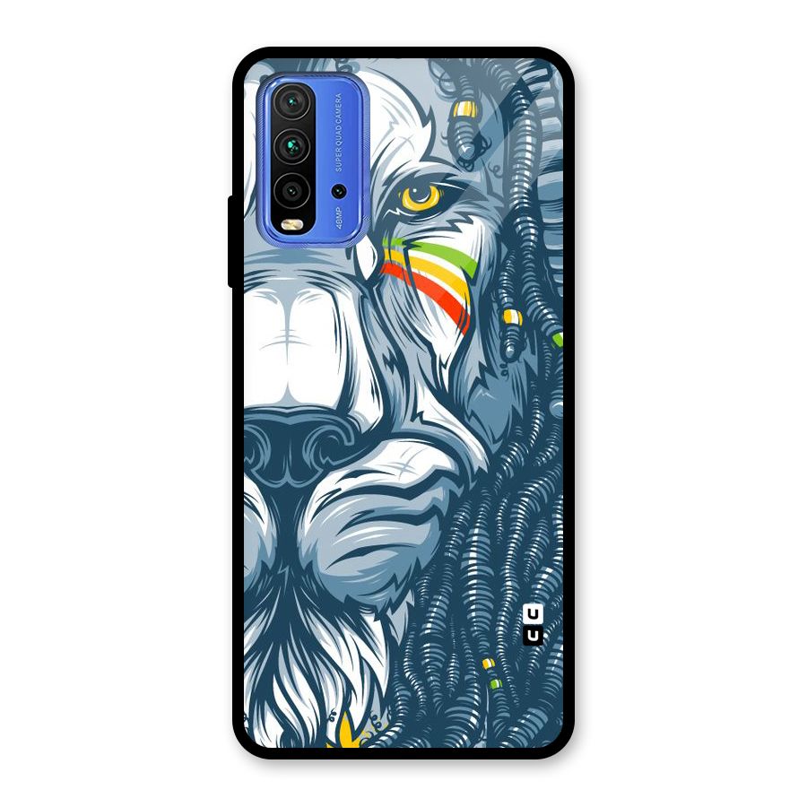 Lionic Face Glass Back Case for Redmi 9 Power