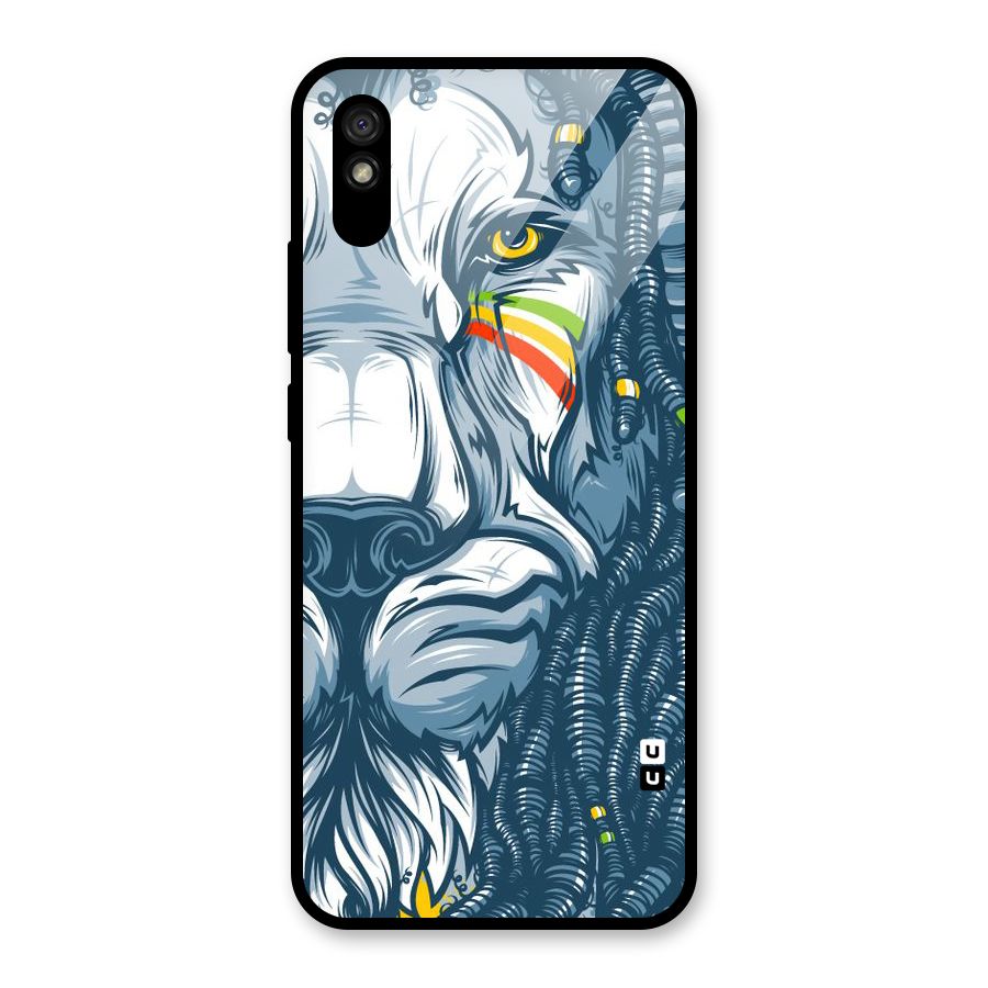 Lionic Face Glass Back Case for Redmi 9i