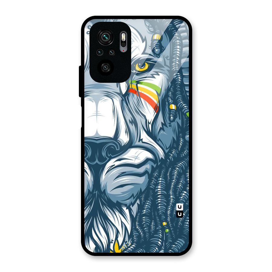 Lionic Face Glass Back Case for Redmi Note 10S