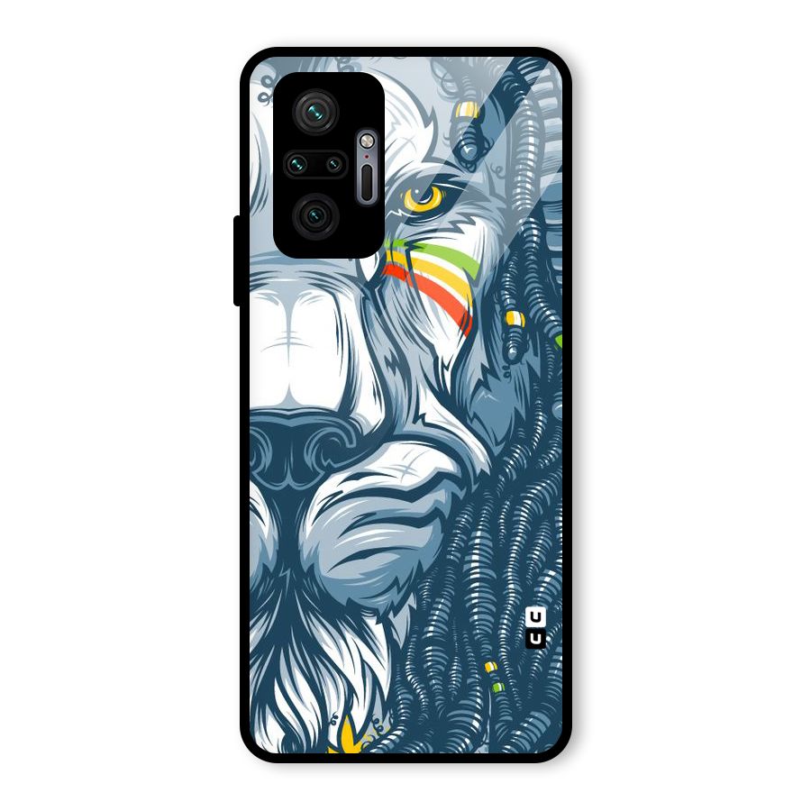 Lionic Face Glass Back Case for Redmi Note 10 Pro