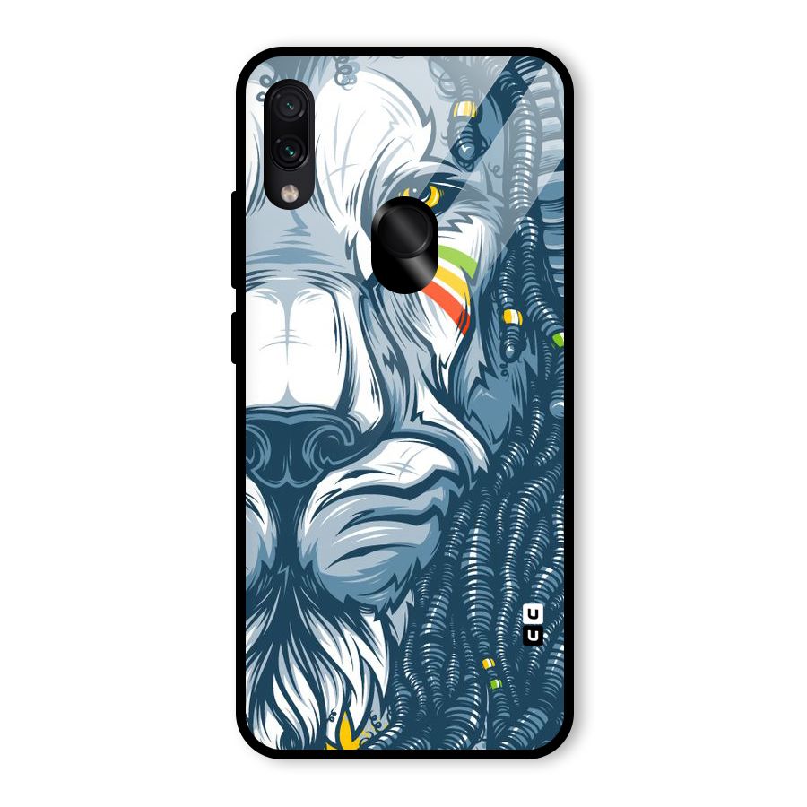Lionic Face Glass Back Case for Redmi Note 7 Pro