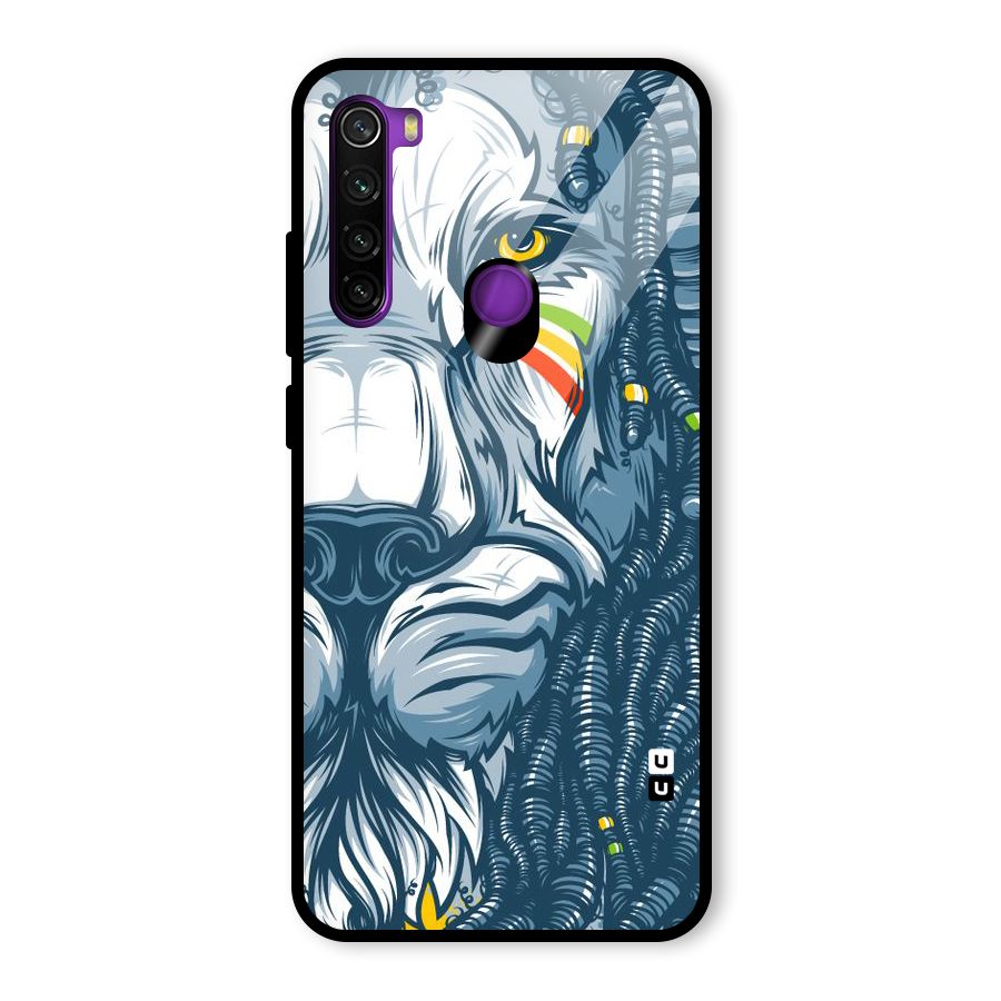 Lionic Face Glass Back Case for Redmi Note 8