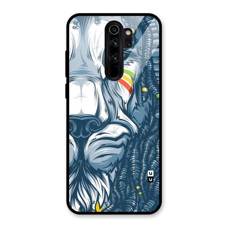 Lionic Face Glass Back Case for Redmi Note 8 Pro