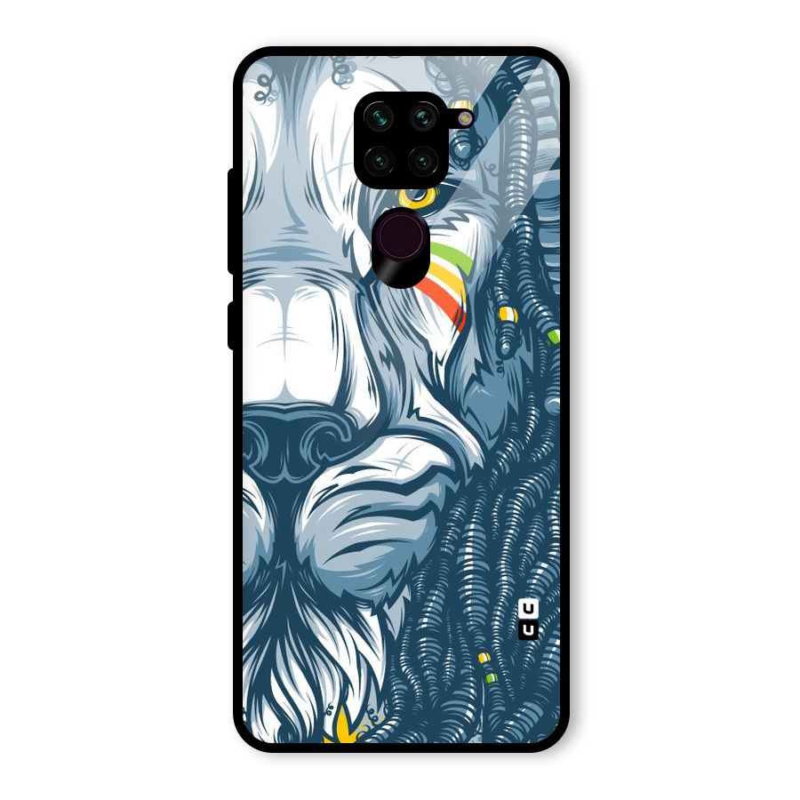 Lionic Face Glass Back Case for Redmi Note 9