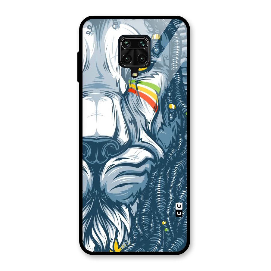 Lionic Face Glass Back Case for Redmi Note 9 Pro