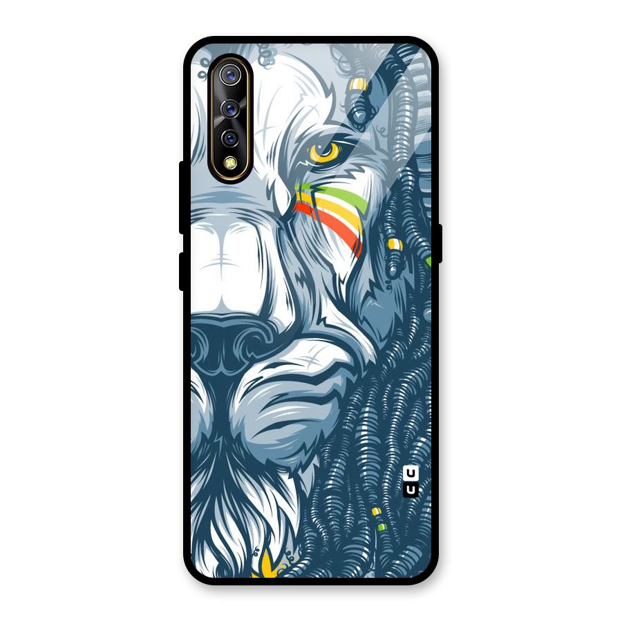 Lionic Face Glass Back Case for Vivo S1