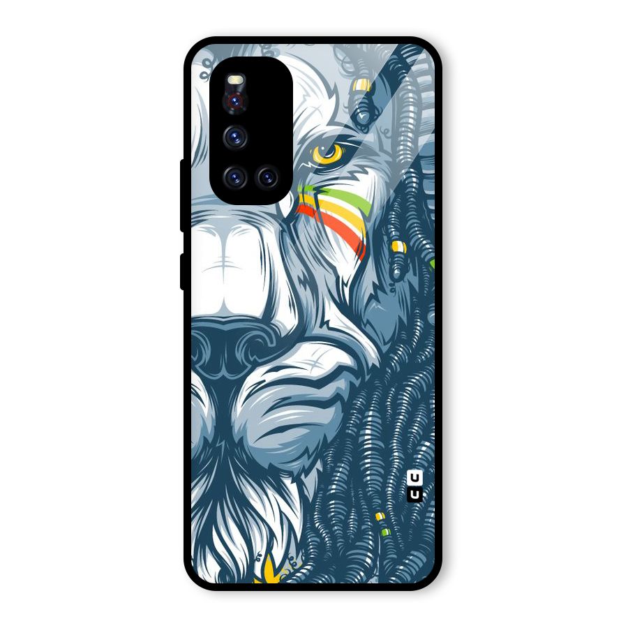 Lionic Face Glass Back Case for Vivo V19