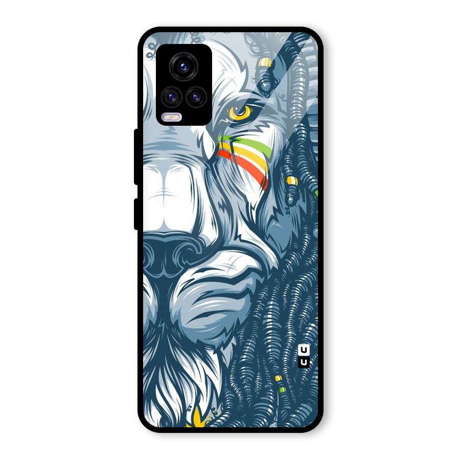 Lionic Face Glass Back Case for Vivo V20