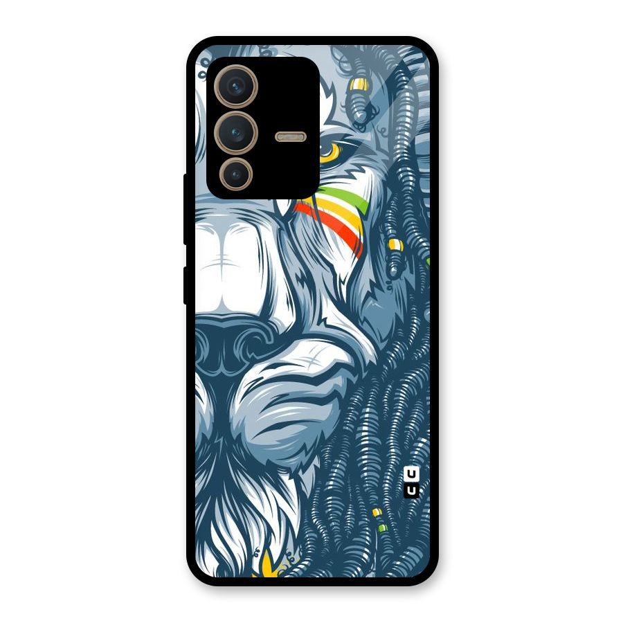Lionic Face Glass Back Case for Vivo V23 5G