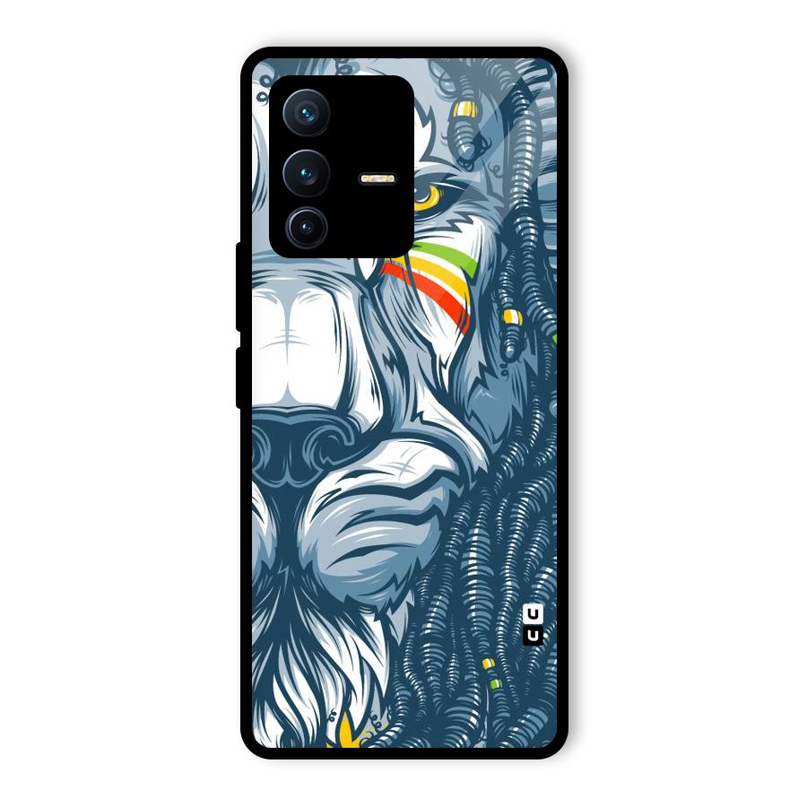 Lionic Face Glass Back Case for Vivo V23 Pro