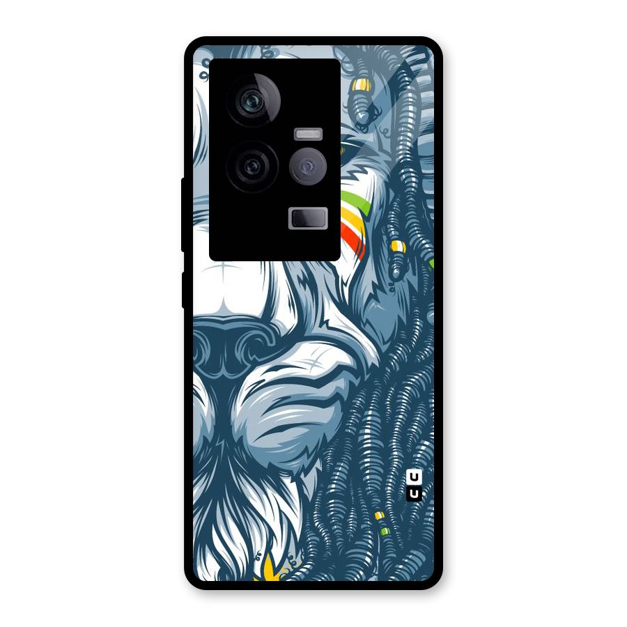 Lionic Face Glass Back Case for Vivo iQOO 11 5G