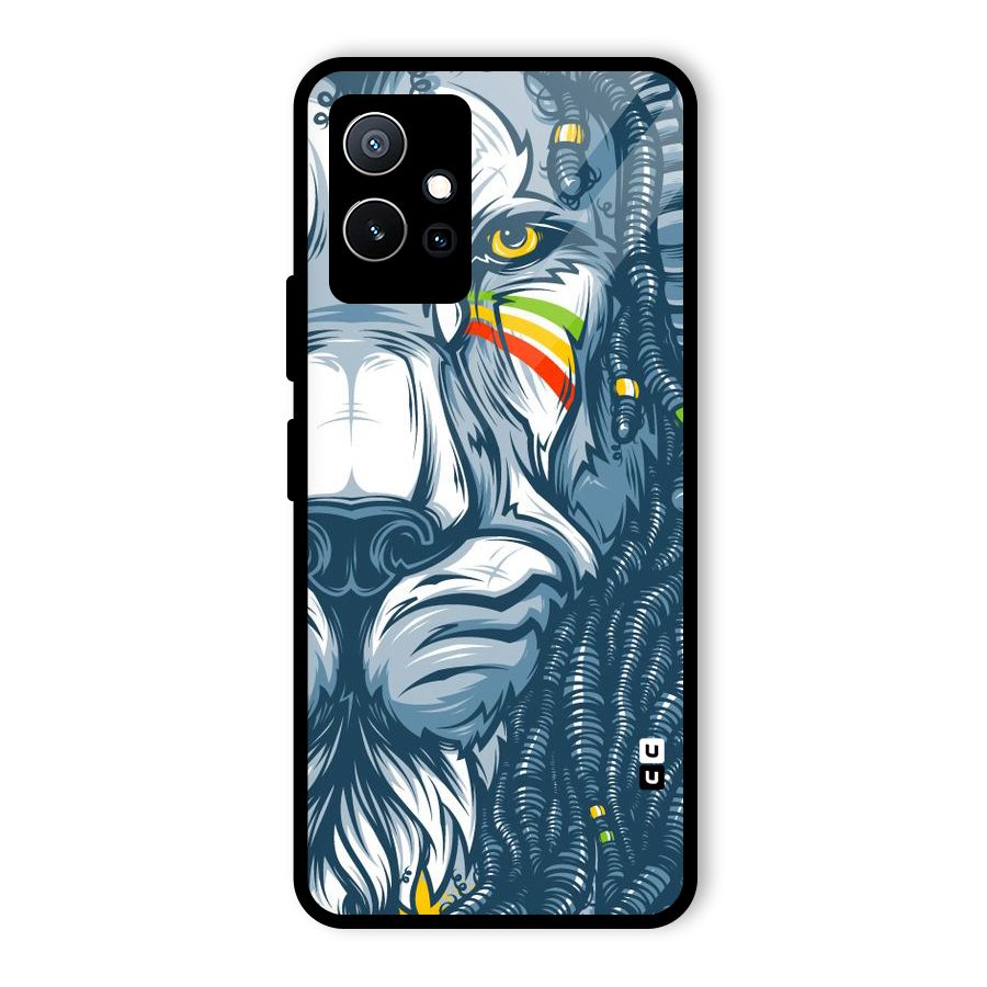 Lionic Face Glass Back Case for Vivo iQOO Z6