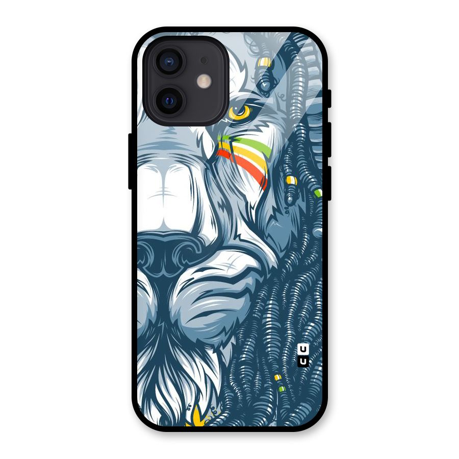 Lionic Face Glass Back Case for iPhone 12