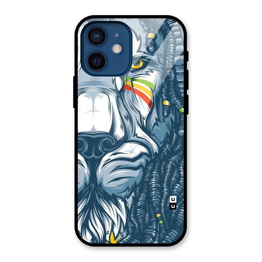 Lionic Face Glass Back Case for iPhone 12 Mini