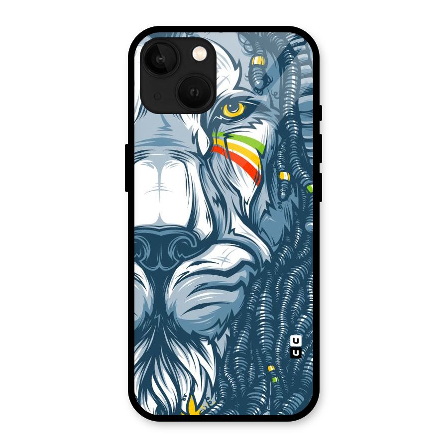 Lionic Face Glass Back Case for iPhone 13
