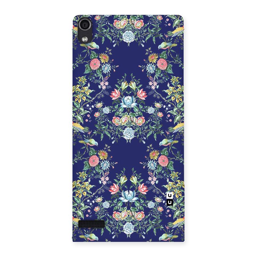 Little Flowers Pattern Back Case for Ascend P6