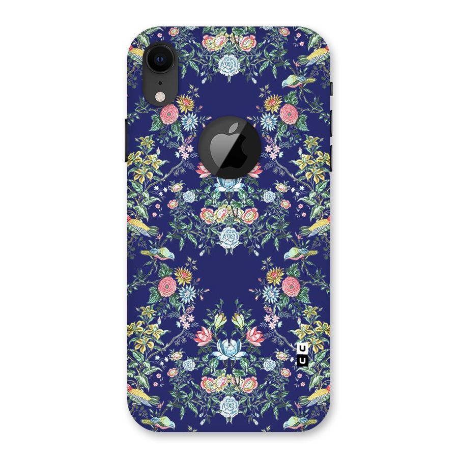 Little Flowers Pattern Back Case for iPhone XR Logo Cut