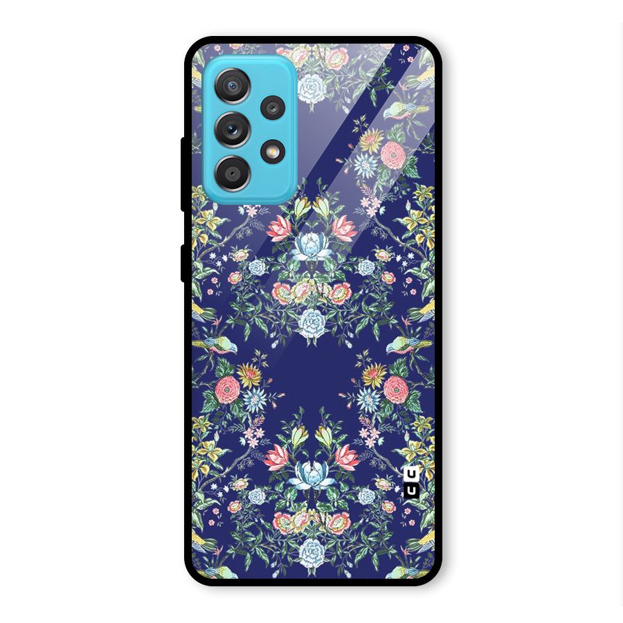 Little Flowers Pattern Glass Back Case for Galaxy A52