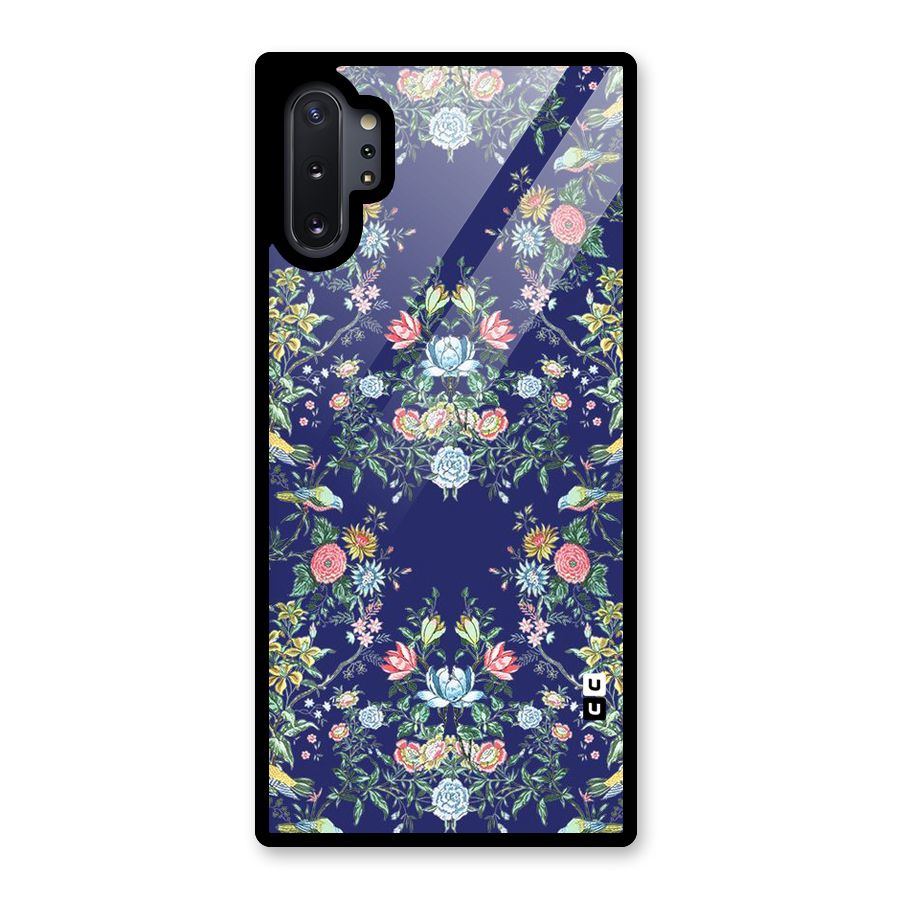 Little Flowers Pattern Glass Back Case for Galaxy Note 10 Plus