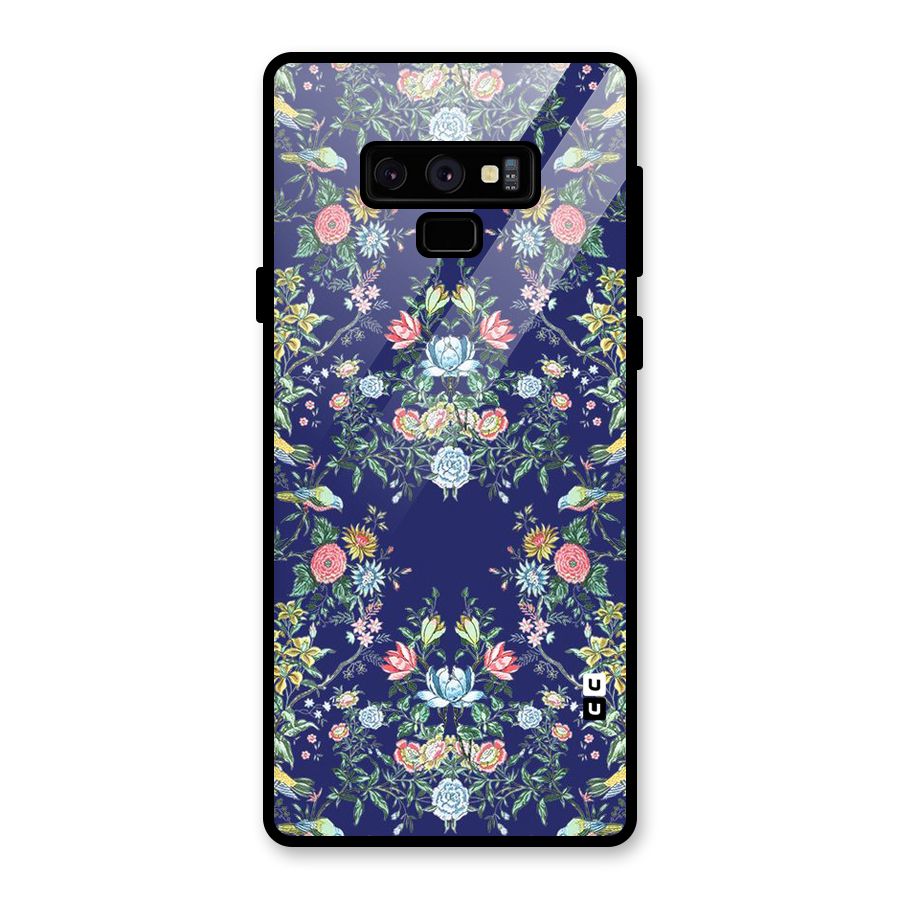 Little Flowers Pattern Glass Back Case for Galaxy Note 9